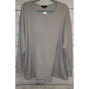 NWT Lane Bryant Tan Waffle Knit Top Size 22/24